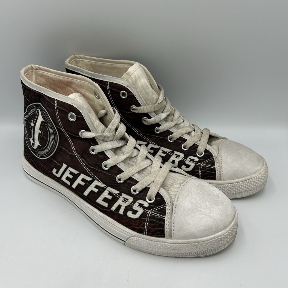 Unisex Jeffers High Top Canvas Sneakers Men Size 7 Women's Size 9